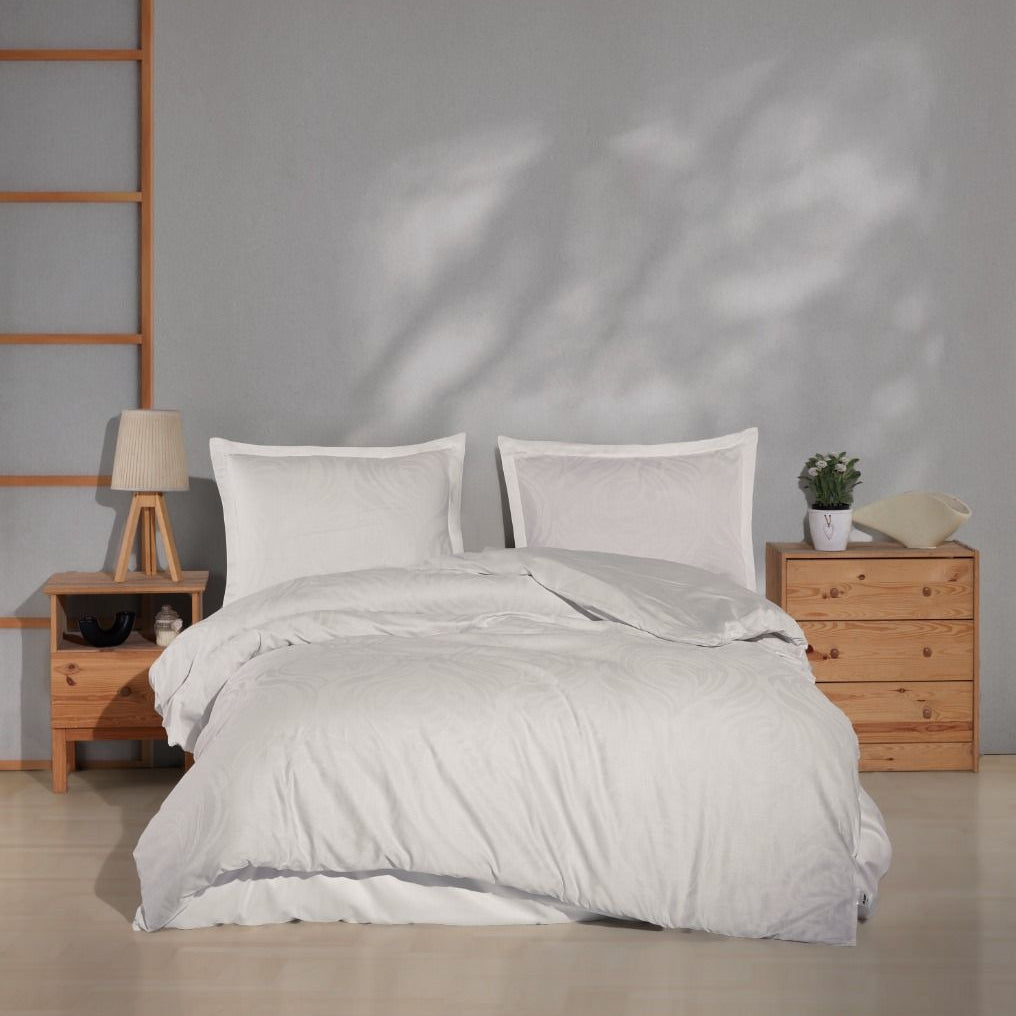 Lavella Miray Saten Nevresim Takımı Bej 200X220 cm 4 Parça