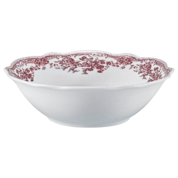 Vintage 25 parça 6 kişilik porselen yemek takımı- Pembe çiçek desenli