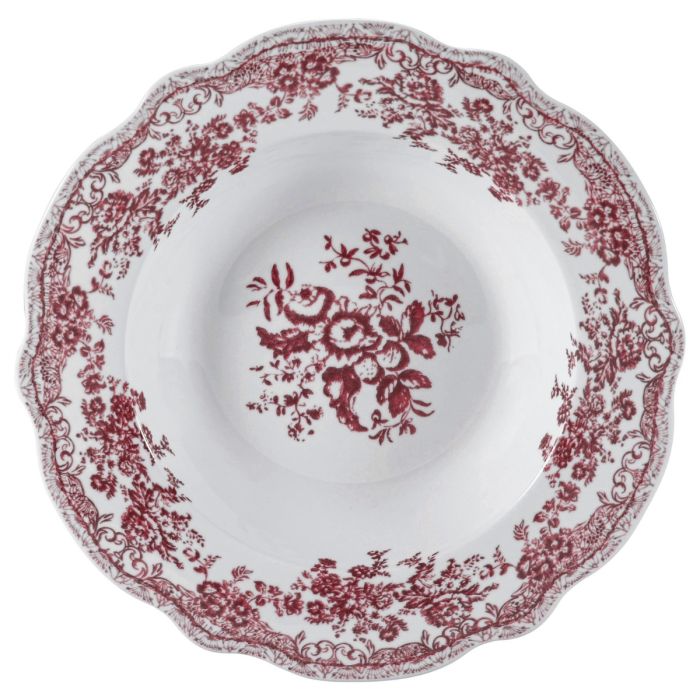 Vintage 25 parça 6 kişilik porselen yemek takımı- Pembe çiçek desenli