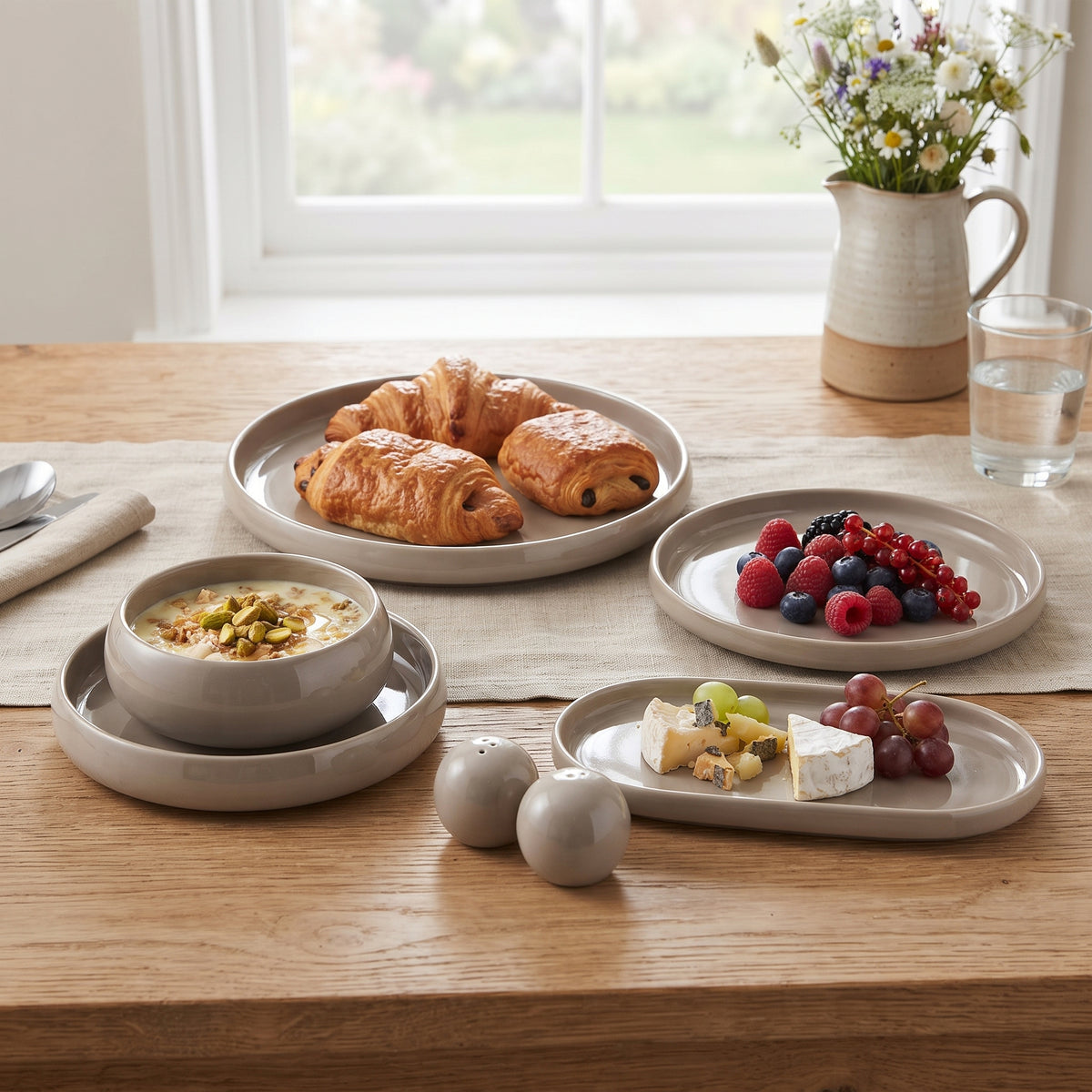 Mulex | Service de table Moon – Gris – 27 pièces pour 6 personnes