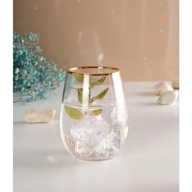 Paşabahçe Amber Golden Touch, set da 6 bicchieri da acqua