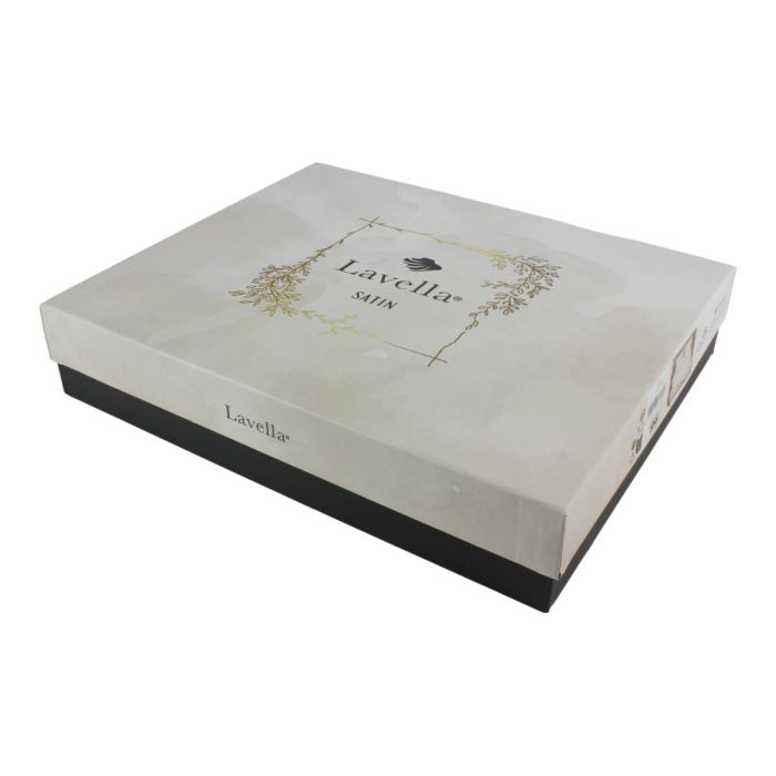 Lavella Melis Saten Nevresim Takımı | Beyaz 200 × 220 cm