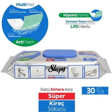 Sleepy Kireç Çözücü Yüzey Temizlik Havlusu 30'lü