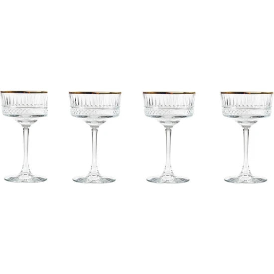 Paşabahçe 440436 Elysia Golden Touch Glazen, set van 4, 260 ml