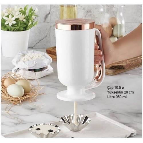 Hamur Dağıtıcı Beyaz Bakır Renkli 900 ml / vp-133