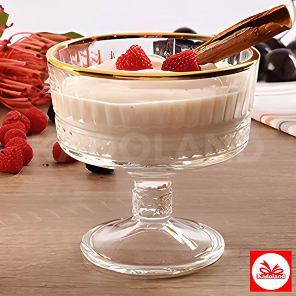 Paşabahçe 51749 Elysia Golden Touch Ayaklı Kase 2'li Yaldızlı