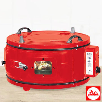 Teffo Termostatli Tepsili Elektrikli 32 Litre Davul Firin Kırmızı Renk / TFF1005
