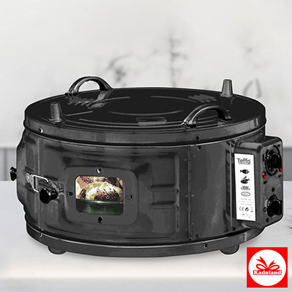 kadoland-eindhoven-Termostatli-Tepsili-Elektrikli-42-Litre-Siyah-Davul-Firin