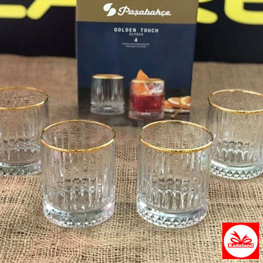 Paşabahçe Elysia Gold Bardak 4'lü 355 ml 520004