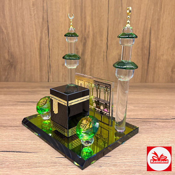 Maquette en verre de la Kaaba | 15 cm x 11 cm x 18 cm