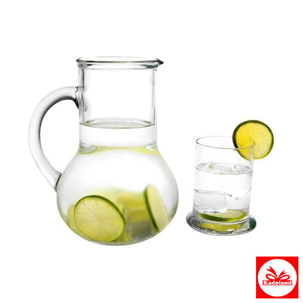 Pichet de luxe Paşabahçe avec couvercle et verre à eau offert | -98328