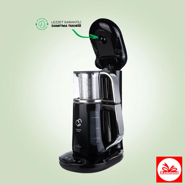 Karaca Çaysever Robotea Pro 4-in-1-Teemaschine | 2500 W | Schwarz-Chrom