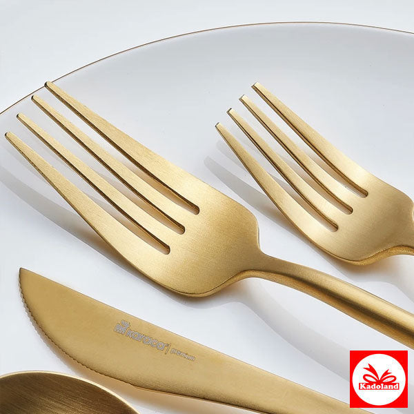 Karaca Jupiter 60 Parça 12 Kişilik Çatal Kaşık Bıçak Takımı Matte Gold
