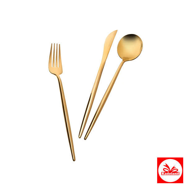 Karaca Jupiter 60 Parça 12 Kişilik Çatal Kaşık Bıçak Takımı Matte Gold