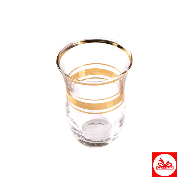 Paşabahçe Cihangir 6-delige theeglazen set | 42191-goud