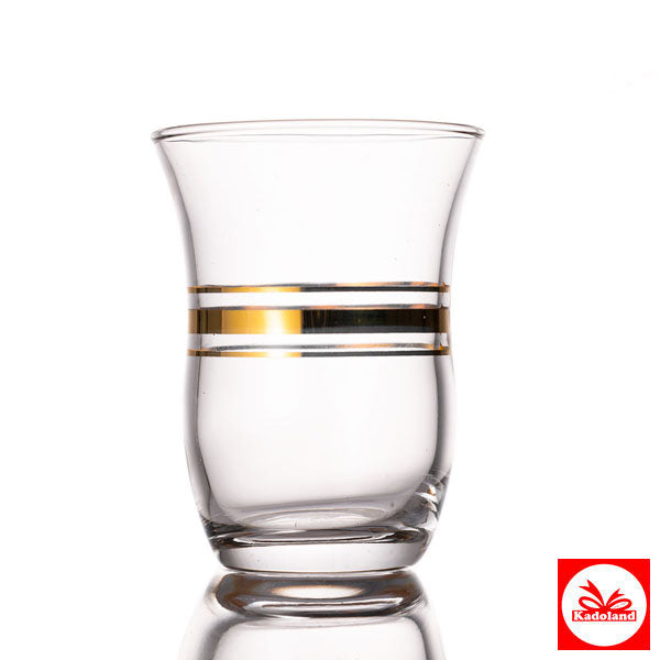 Paşabahçe Cihangir 6-delige theeglazen set | 42191-goud