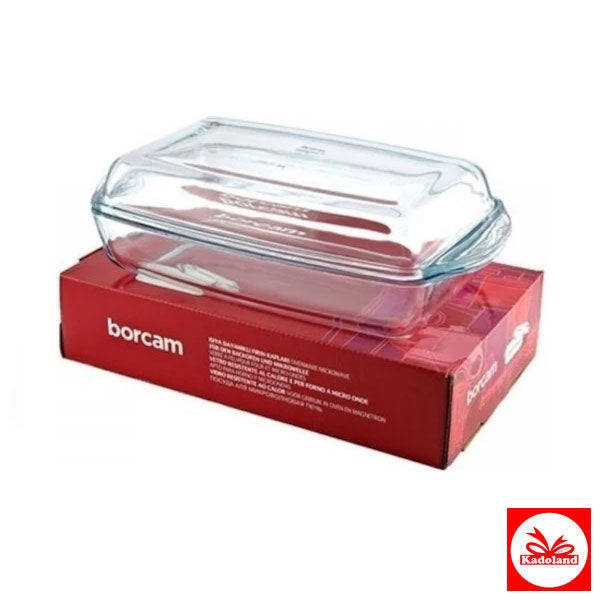 Paşabahçe 59010 Rechteckige Auflaufform mit Deckel, 2750 ml