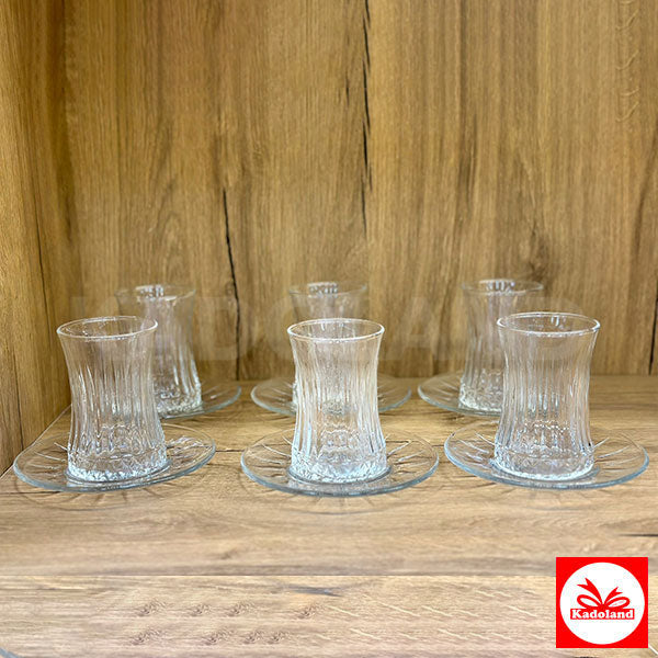 Semaver électrique Paşabahçe Arzum Ehlikeyf | Noir | AR3083-Tea Maker + Service à thé Elysia Sade 12 pièces 950054