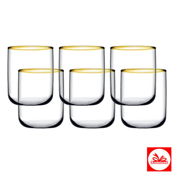 Kadoland - Eindhoven - Pasabahce - Iconisch - Golden Touch - 6-delige set - glas - 280 ml - 420112