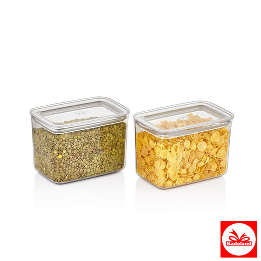 Vip Ahmet SUDE DİKDÖRTGEN SAKLAMA KABI - 2 adet - 1400 ML/ vp-272 / Voorraadpotten set