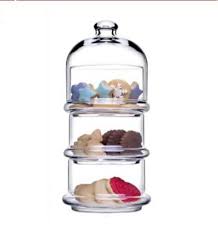 Paşabahçe Villa Patisserie 3-laags glazen koekjeshouder /96815